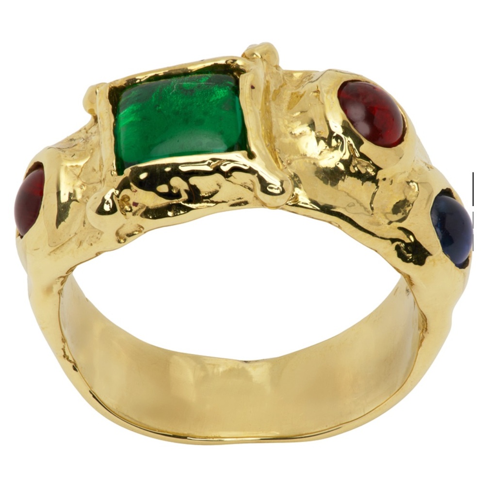 Mondo Mondo Gold Suede Ring, Size 4, worn twice, perfect condition